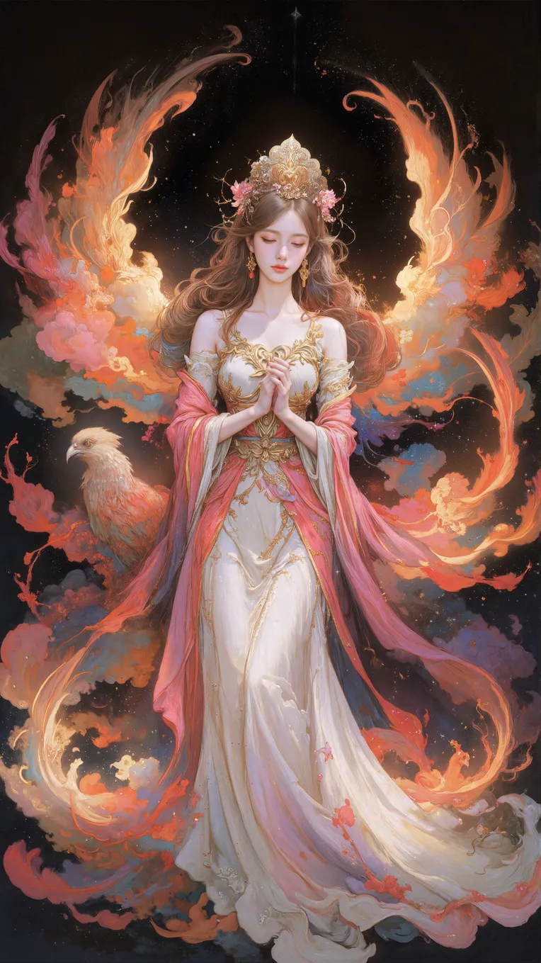 Traditional Painting Media,Girl,Style Boost,LoRA,FLUX.1