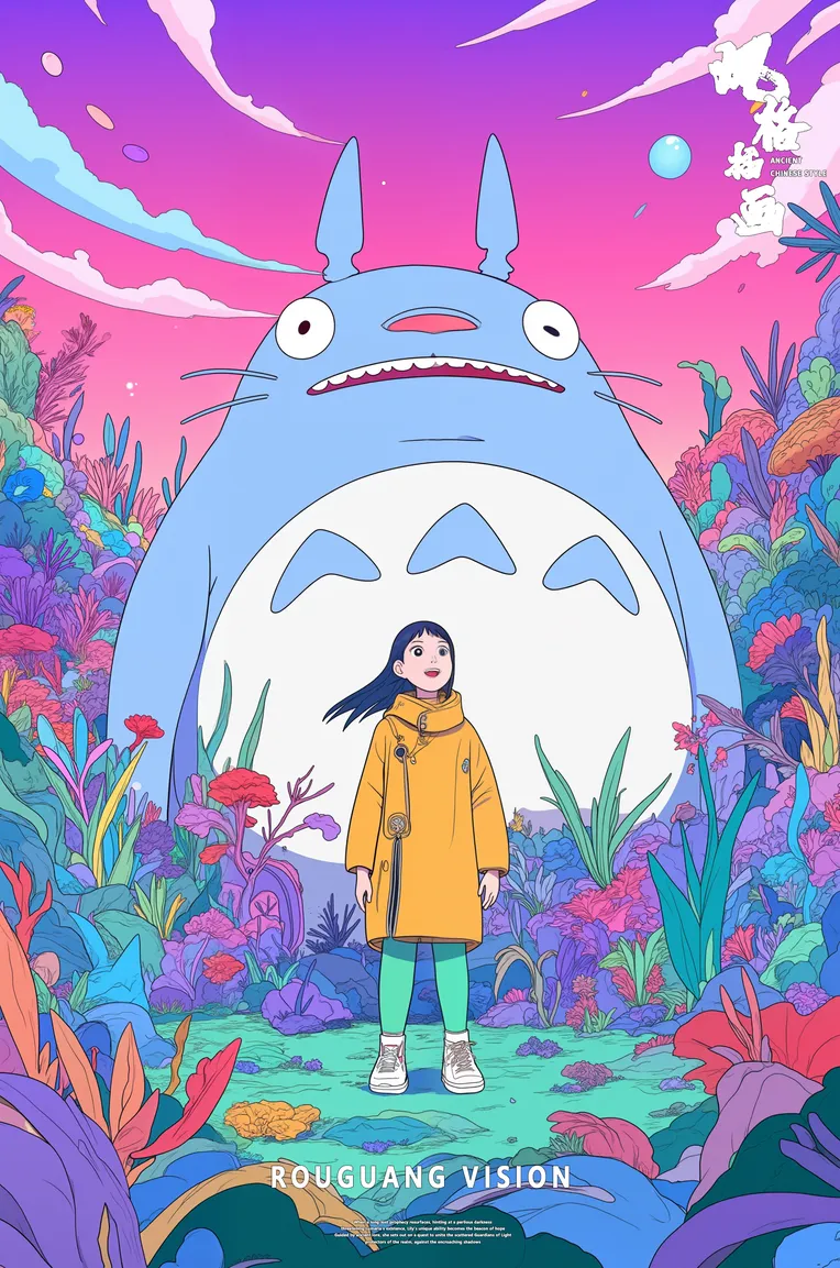 Traditional Painting Media,Girl,Style Boost,LoRA,FLUX.1