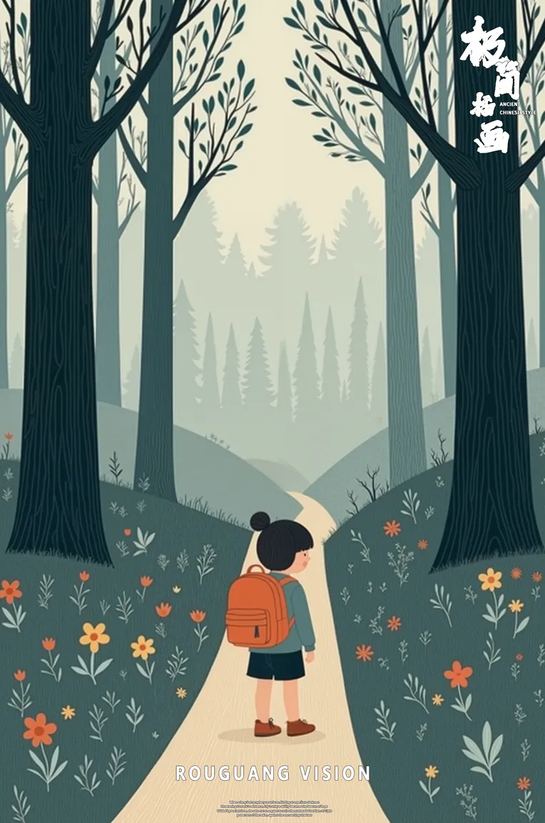 Flat Illustration,Girl,Style Boost,LoRA,FLUX.1