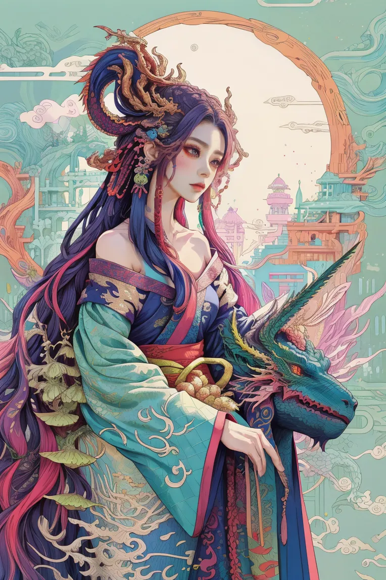 Hand-Drawn,Traditional Painting Media,Girl,LoRA,SD 1.5