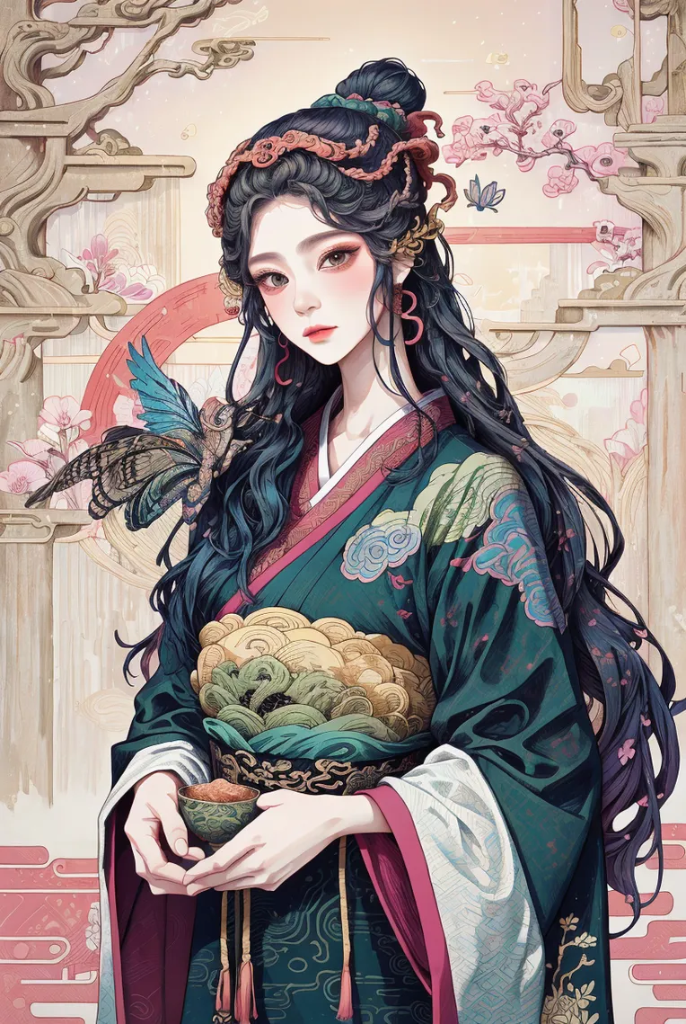 Hand-Drawn,Traditional Painting Media,Girl,LoRA,SD 1.5