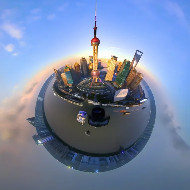 Cartoon style,Digital Painting Media,Building,LoRA,HunyuanDiT v1.2