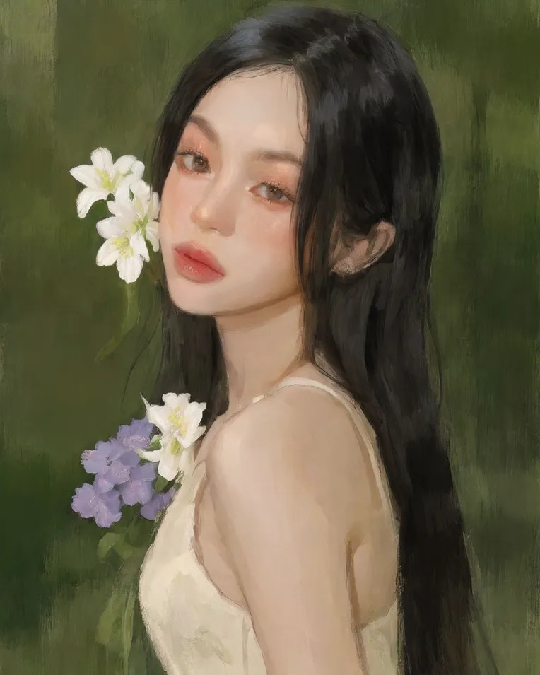 Classic Painting,Traditional Painting Media,Girl,LoRA,SD 1.5