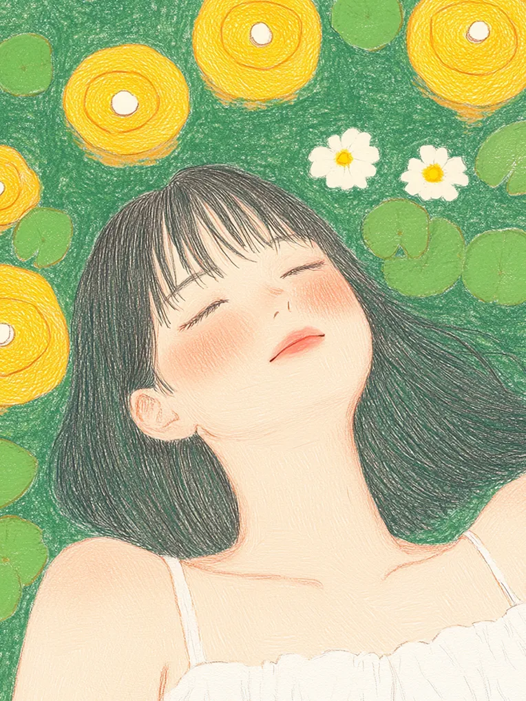 Relaxed Illustration_Calming Pencil Drawing-Checkpoint-严俊青-Shakker