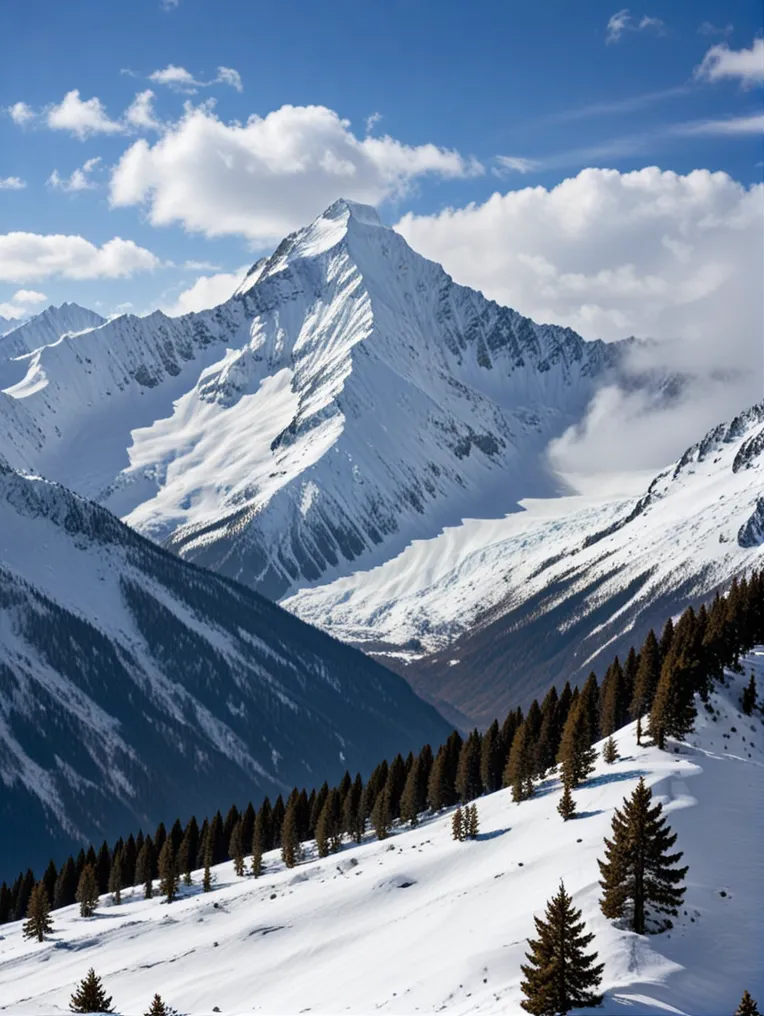 Realistic snow mountain snow scene XL-LoRA-haojixuexi-Shakker
