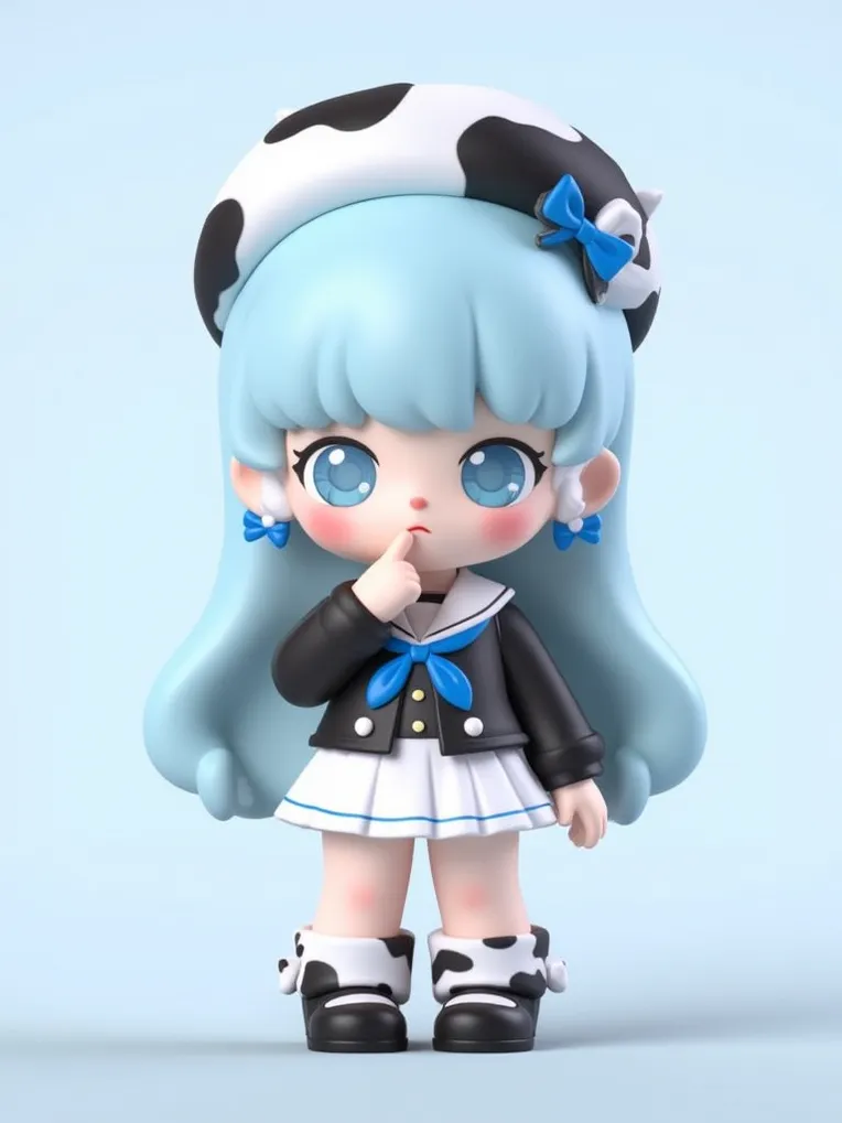 Cartoon style,Girl,Physical/Facial feature,LoRA,FLUX.1