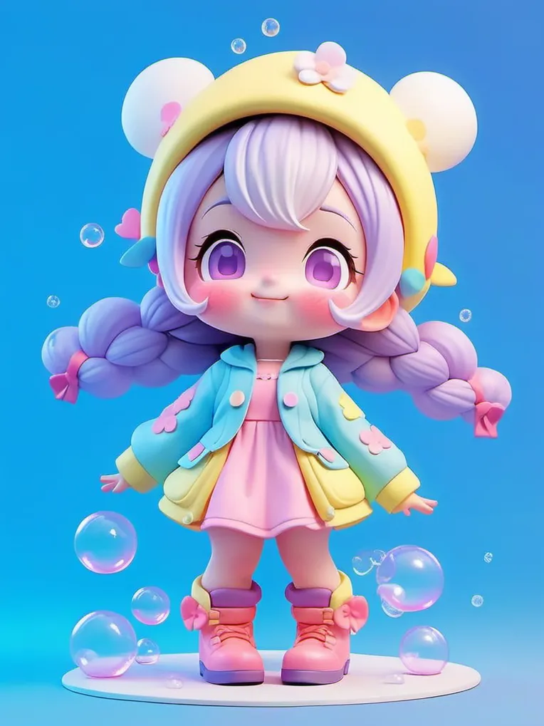 Cartoon style,Girl,Style Boost,LoRA,SDXL