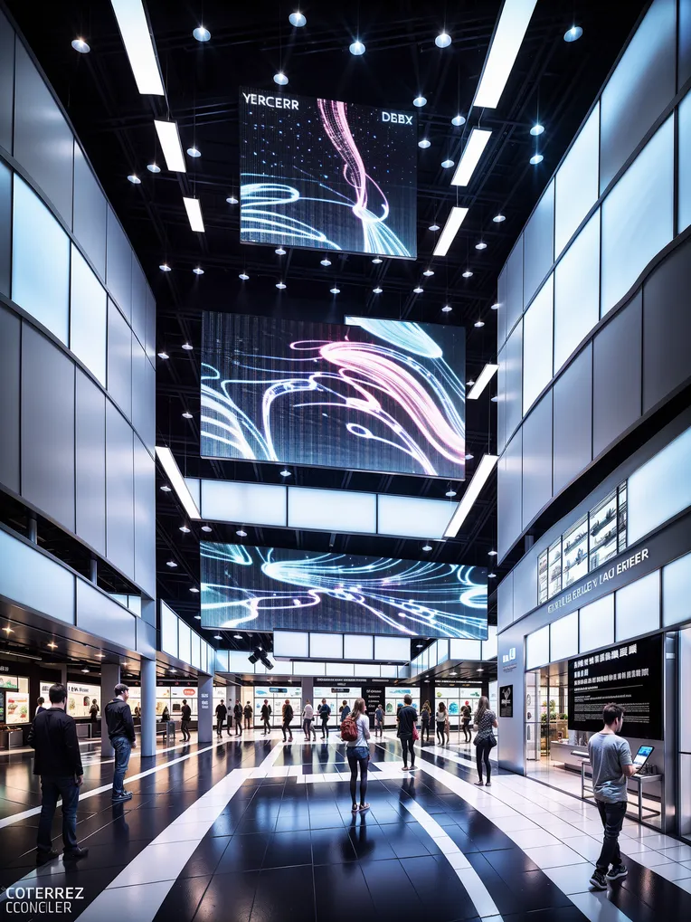 Modern exhibition hall interior | Technology future | Interactive ...