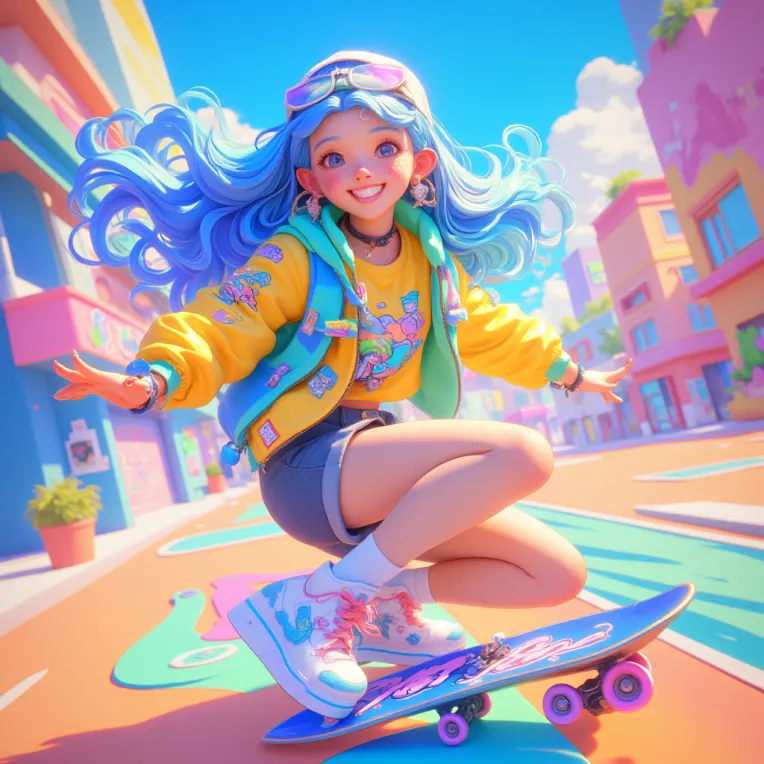 Anime,Cartoon style,Girl,LoRA,FLUX.1