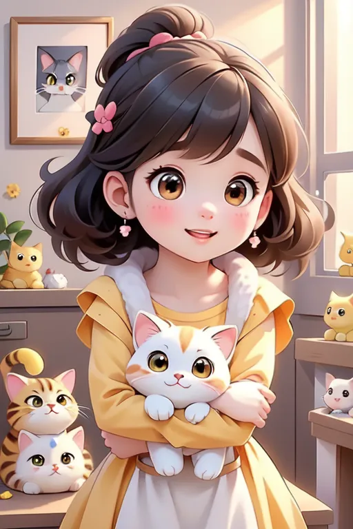 Cartoon style,Digital Painting Media,Girl,Checkpoint,SD 1.5