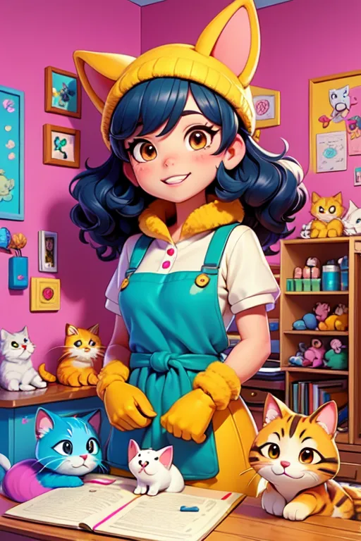 Cartoon style,Digital Painting Media,Girl,Checkpoint,SD 1.5