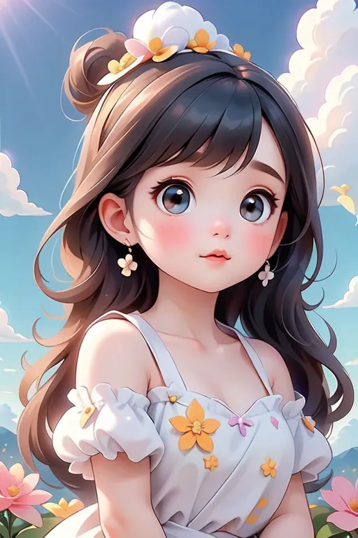 Cartoon style,Digital Painting Media,Girl,Checkpoint,SD 1.5