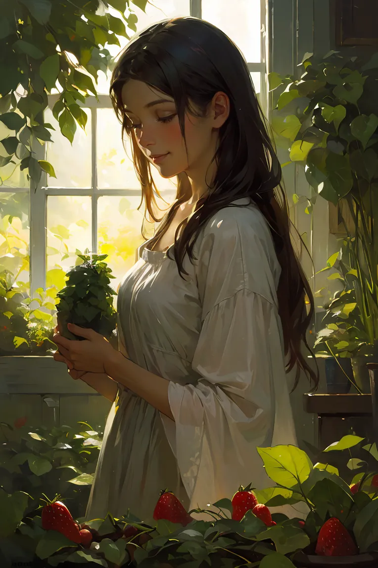 Classic Painting,Traditional Painting Media,Girl,Checkpoint,SD 1.5