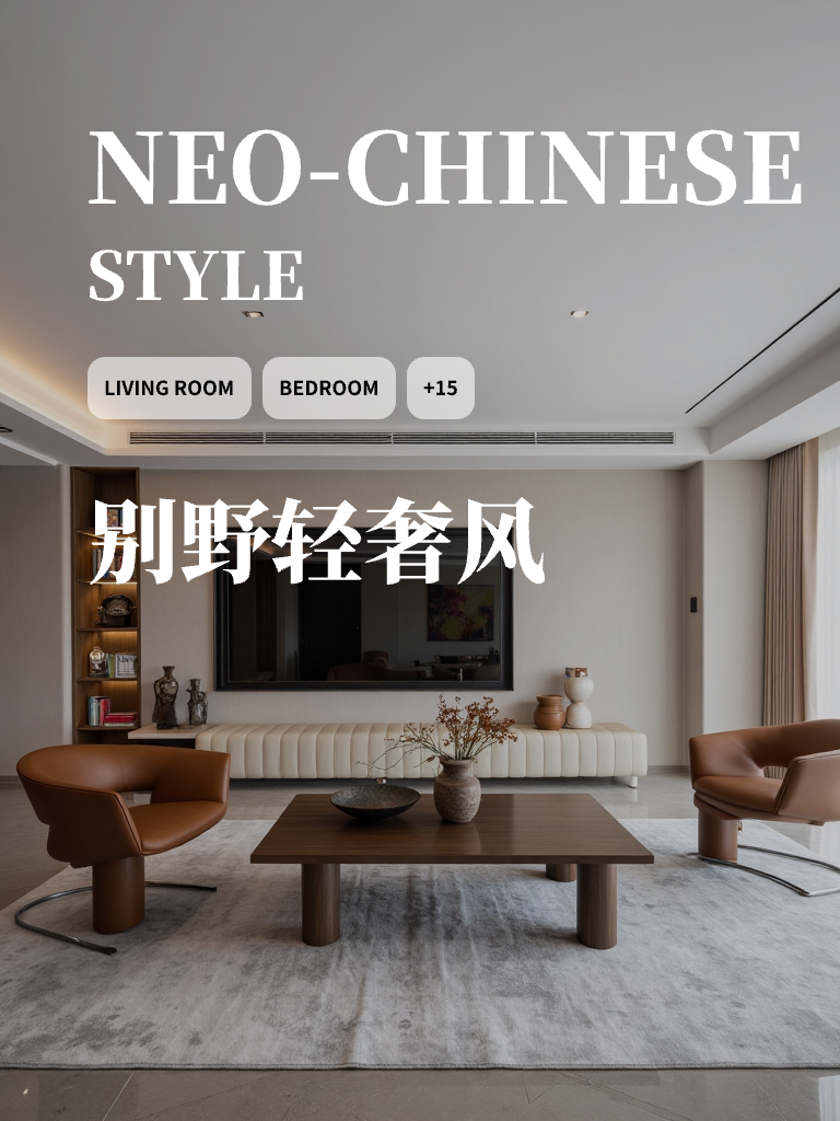 AI绘画-室内设计 装修风格-别野现代轻奢风 客厅_极致的软装风格-设计师李小小-AI绘图-LiblibAI