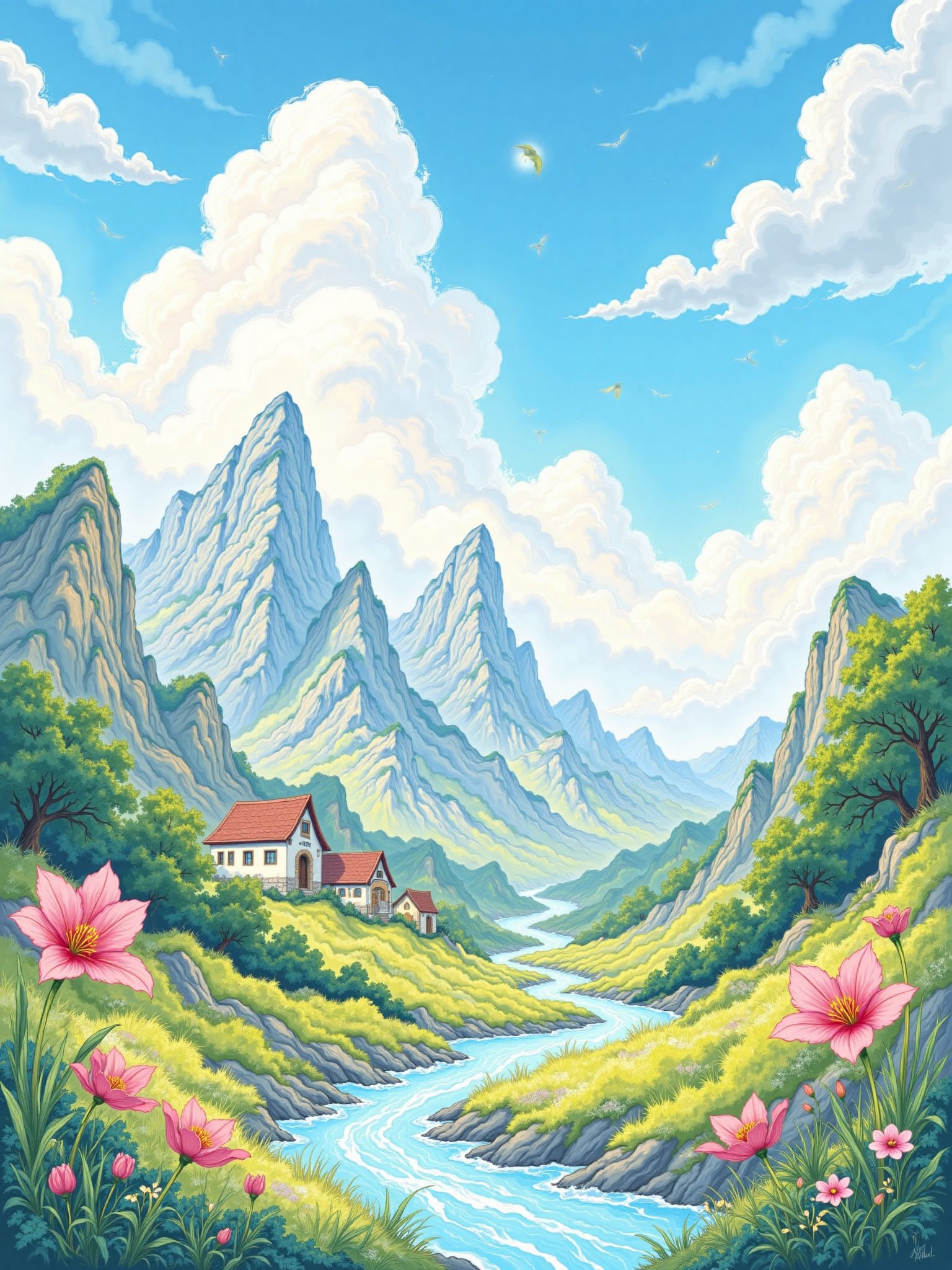Fresh natural dreamy illustration 清新自然梦幻插画