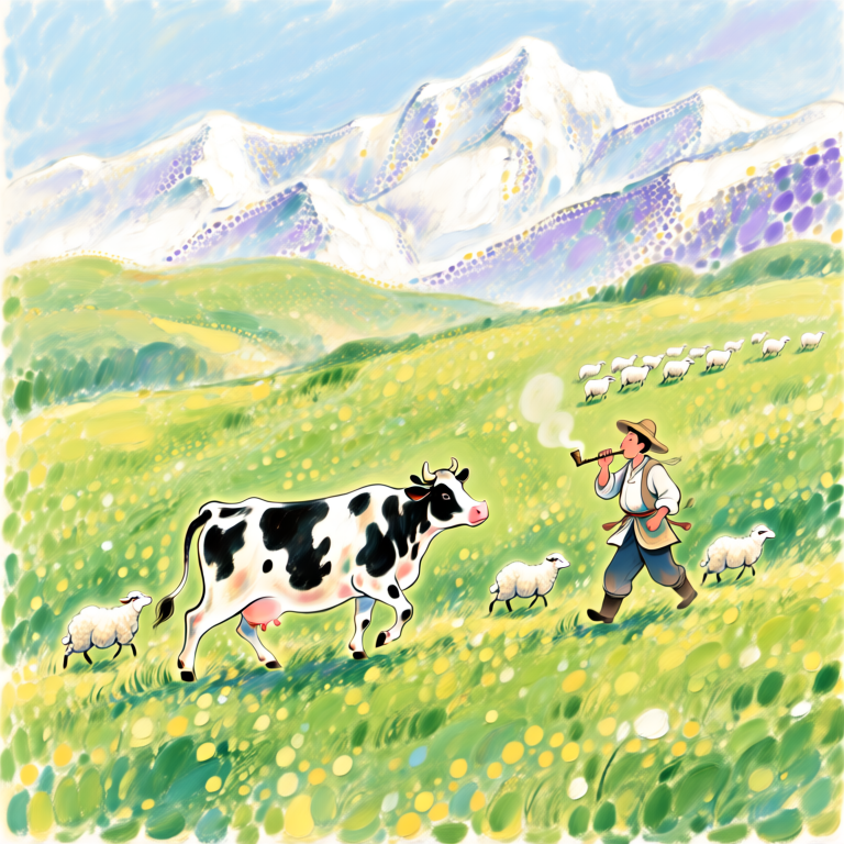 Textured Pointillism Oil Painting Style 质感点彩油画风