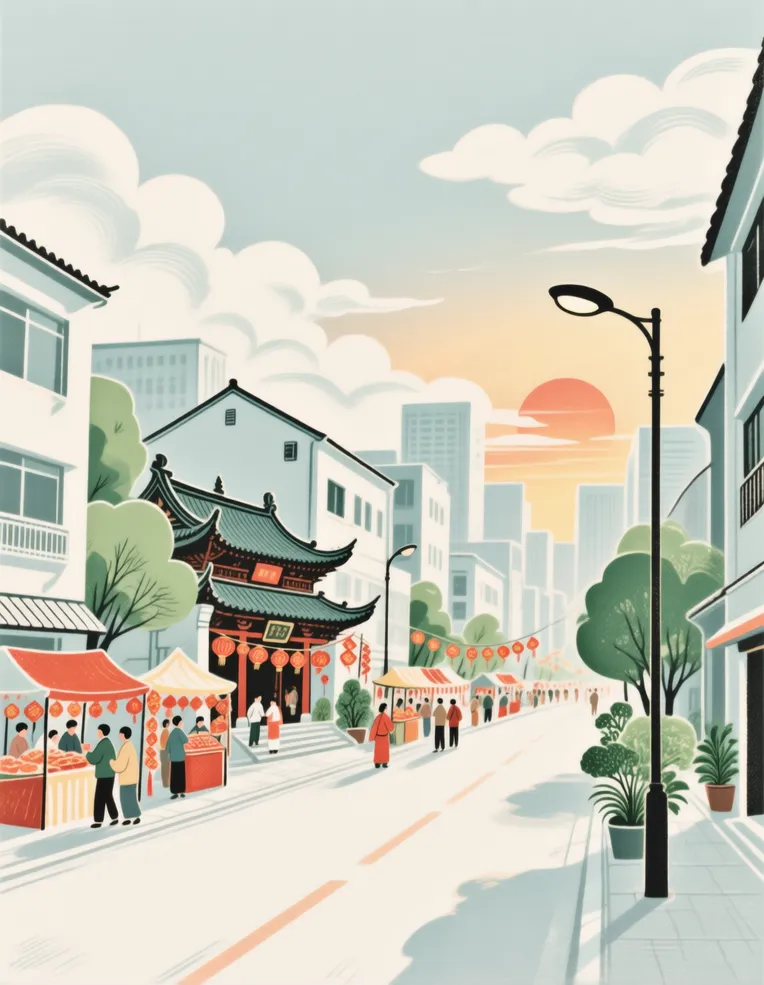 Digital Painting Media,Building,Style Boost,LoRA,