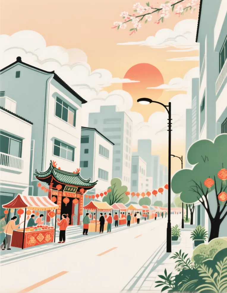 Digital Painting Media,Building,Style Boost,LoRA,