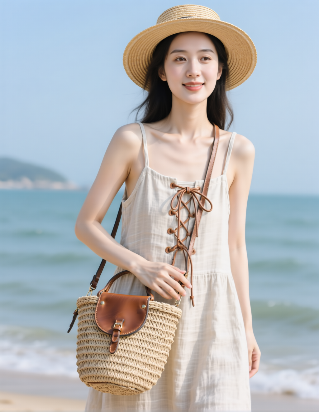 Temperament female bag design-upper body matching figure 气质女包设计-上身搭配图