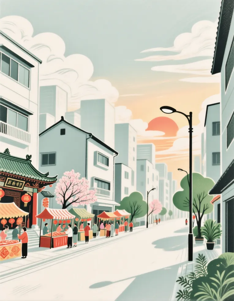 Digital Painting Media,Building,Style Boost,LoRA,
