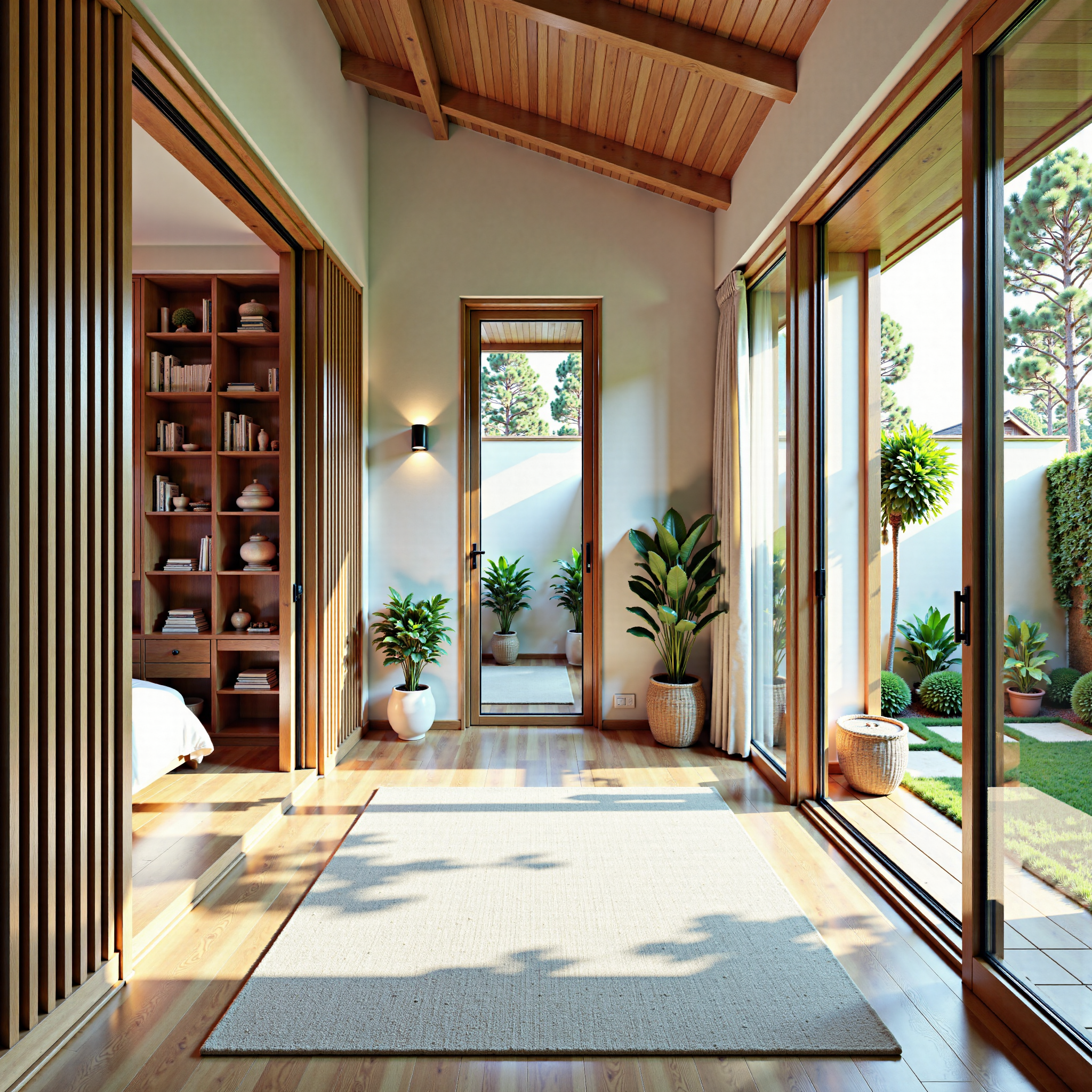 Floor-to-ceiling glass window reading room 落地玻璃窗阅读室