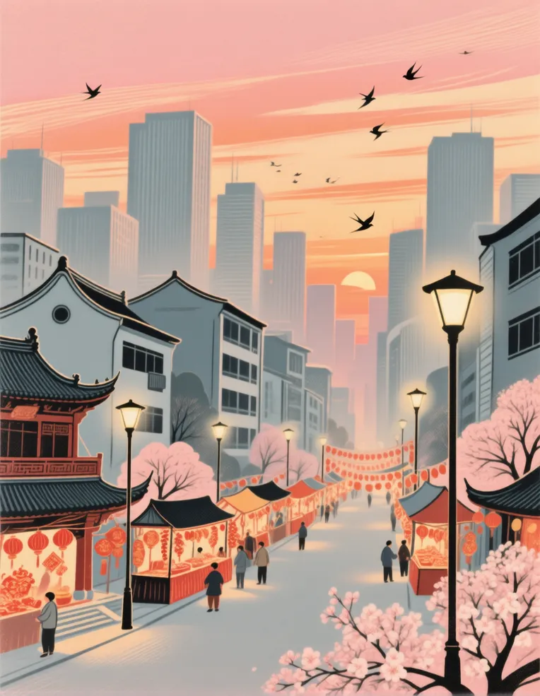 Digital Painting Media,Building,Style Boost,LoRA,