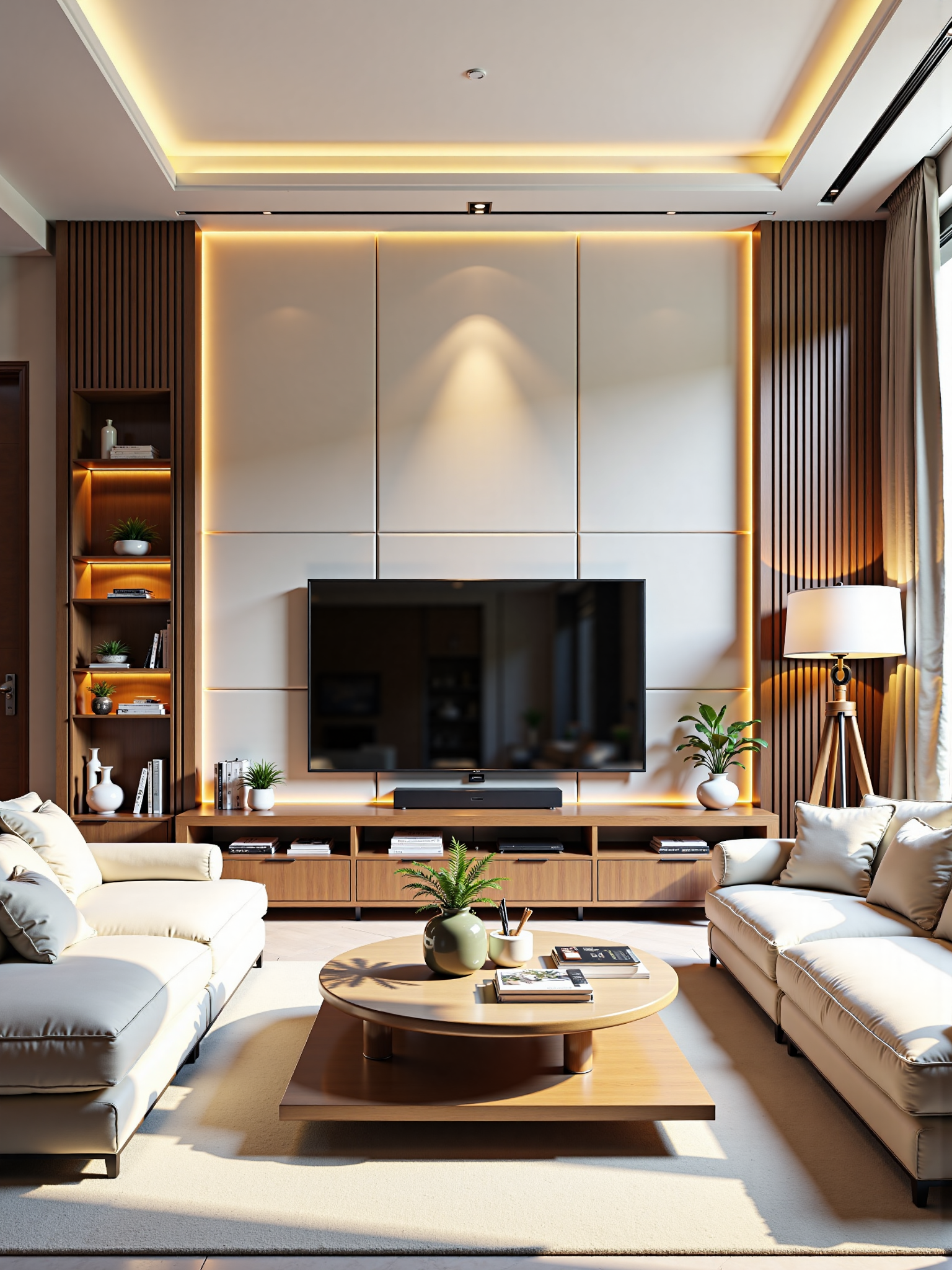   Light luxury texture TV area living room 轻奢质感电视区域客厅