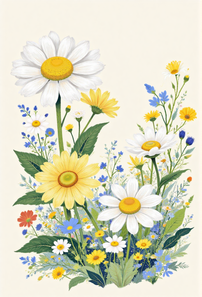 Hand-drawn spring floral illustrations 春日手绘花卉插画