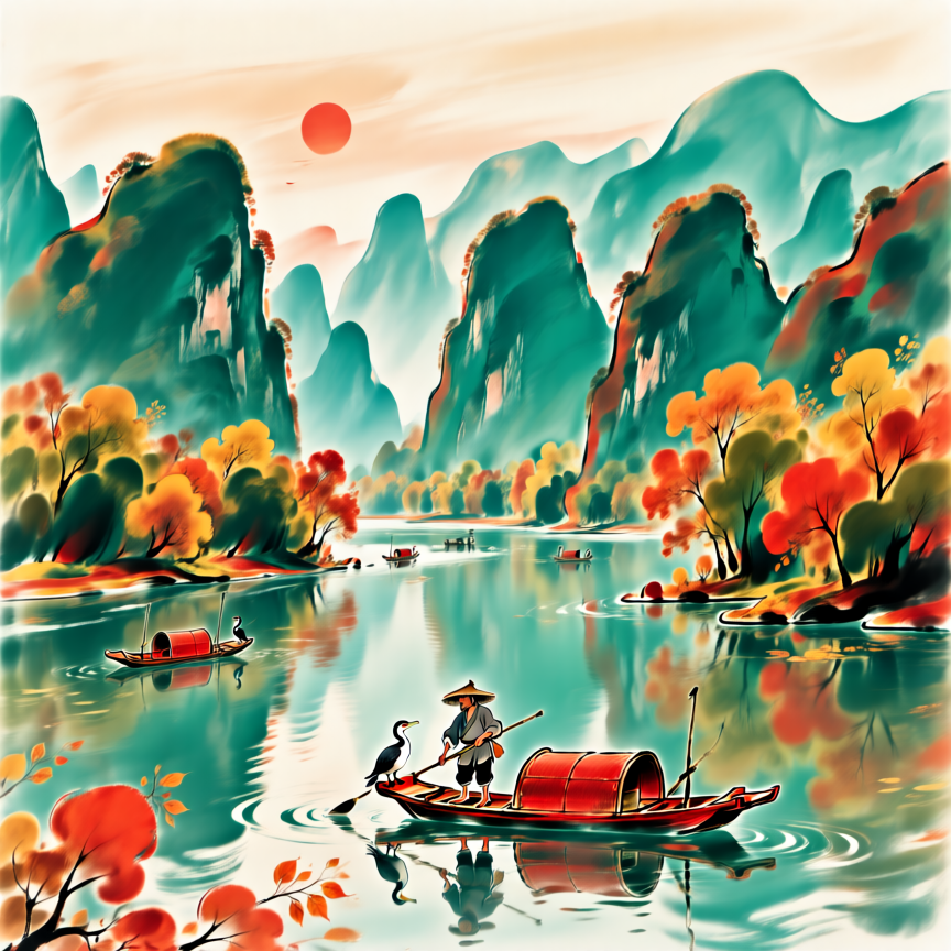 Oriental Autumn Illustration 东方秋意插画