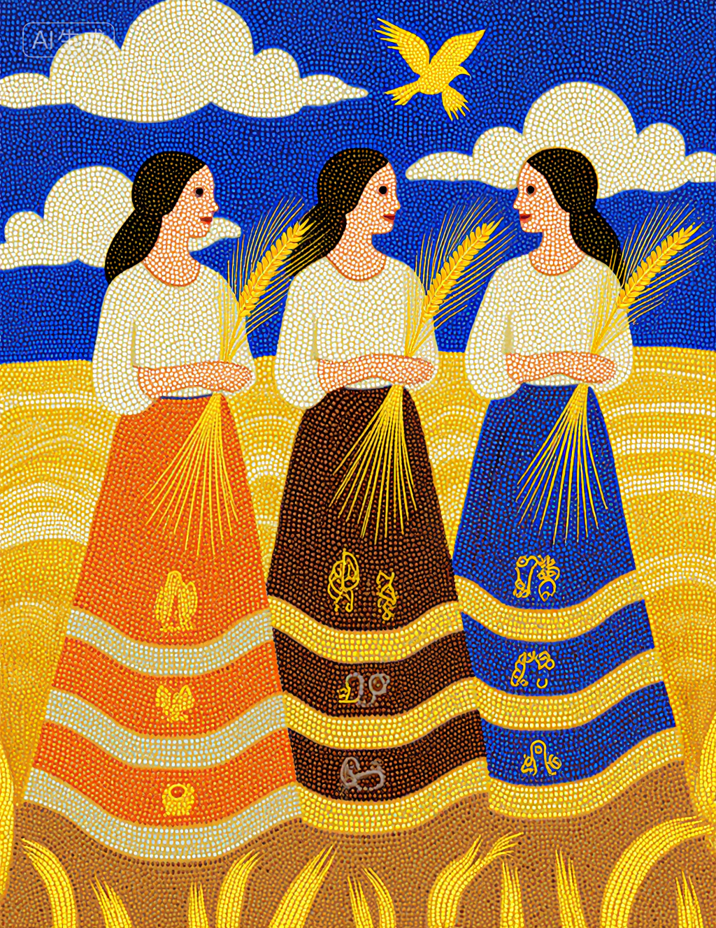   Neo-Decorative Illustration/Pointillist Texture 新装饰主义插画/点彩派肌理