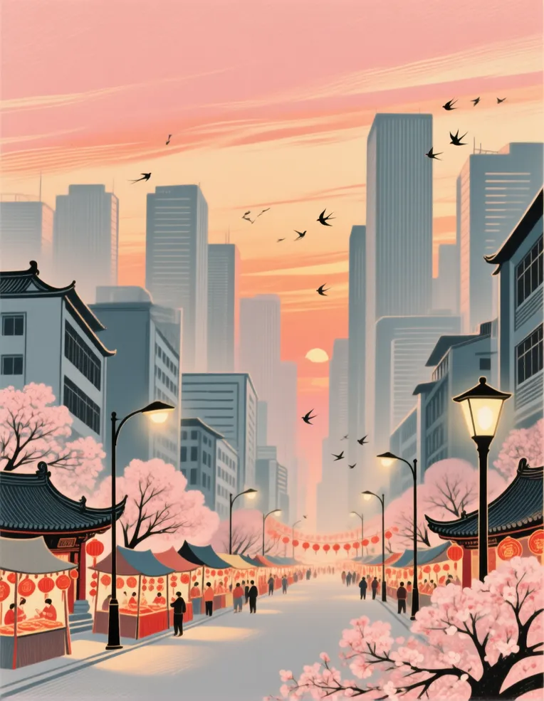 Digital Painting Media,Building,Style Boost,LoRA,