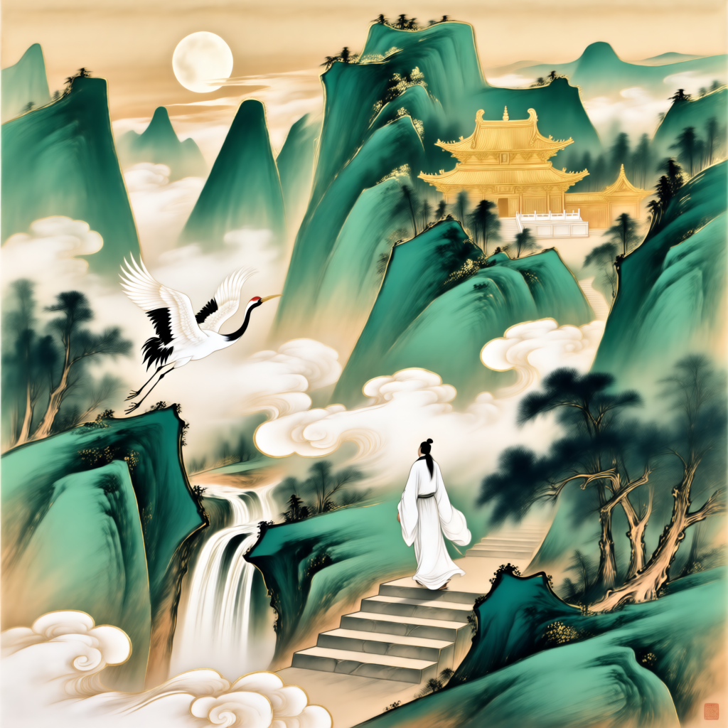 Chinese style ink wash painting Qwen 国风水墨画Qwen