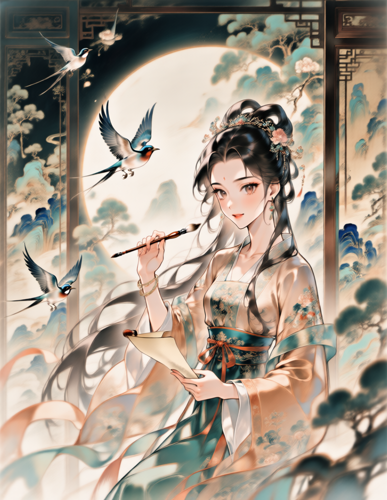 National tide illustration style design, 国潮插画设计