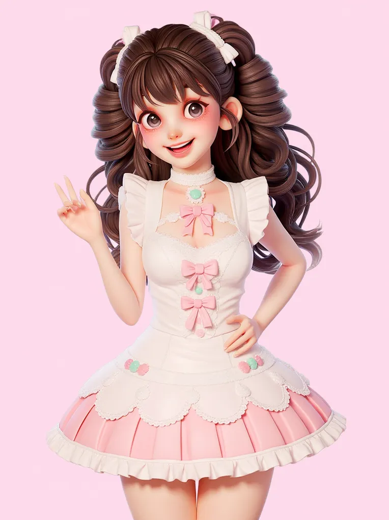 CGI style,Anime Character,Girl,Workflow,