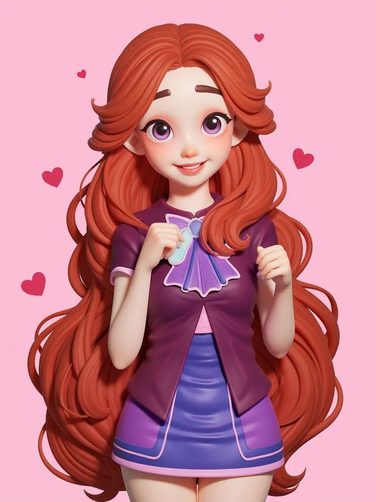 CGI style,Anime Character,Girl,Workflow,