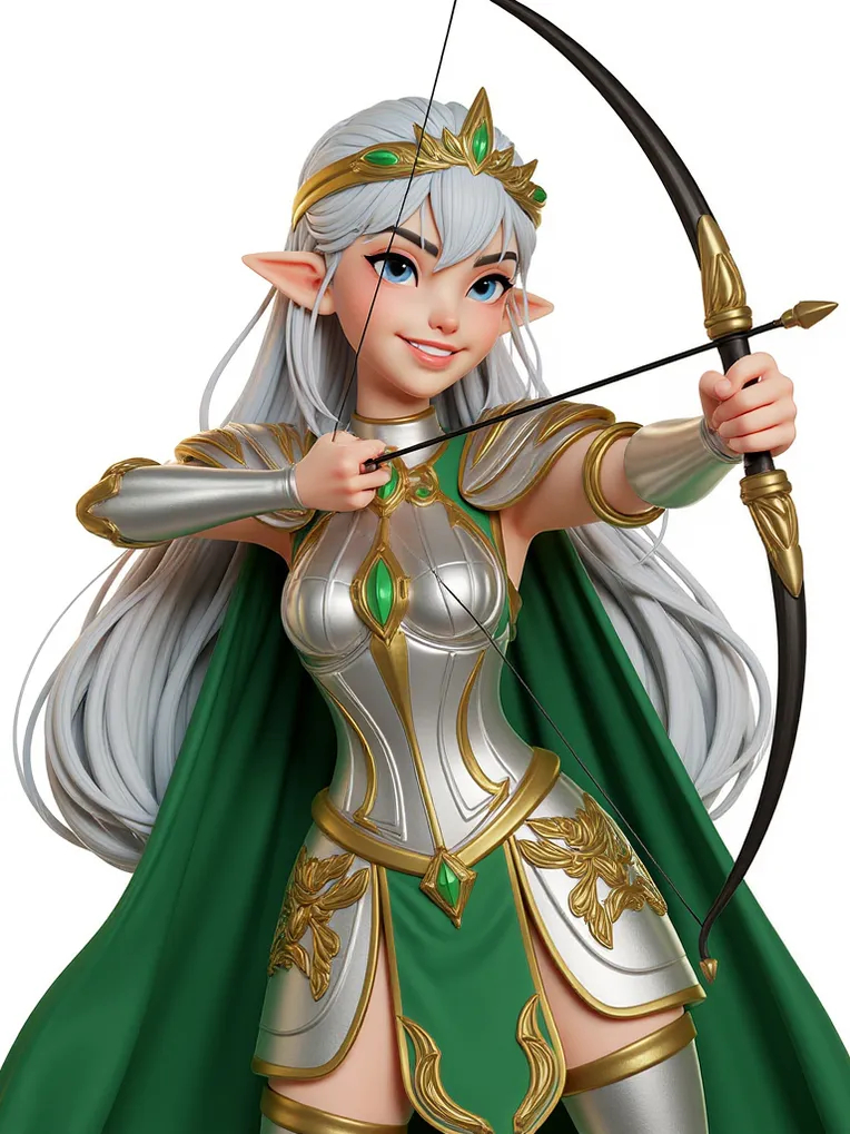 CGI style,Anime Character,Girl,Workflow,