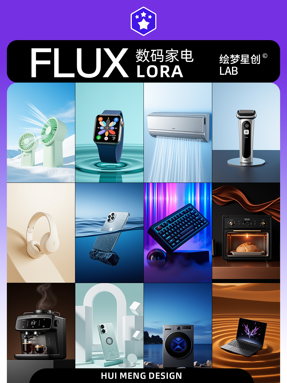 Realistic Rendering of Huimeng 3C Digital Appliances | E-commerce Poster | Product Photography SVIP3