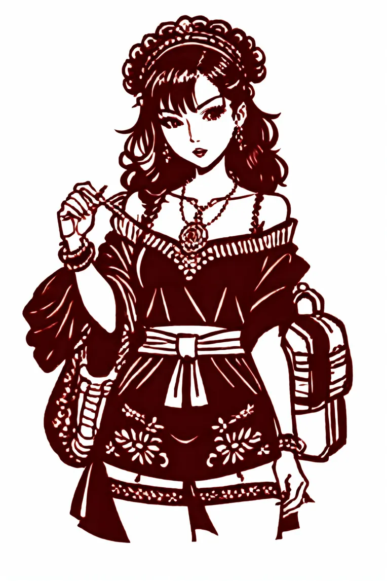 Chinese Style,Traditional Painting Media,Girl,LoRA,SD 1.5