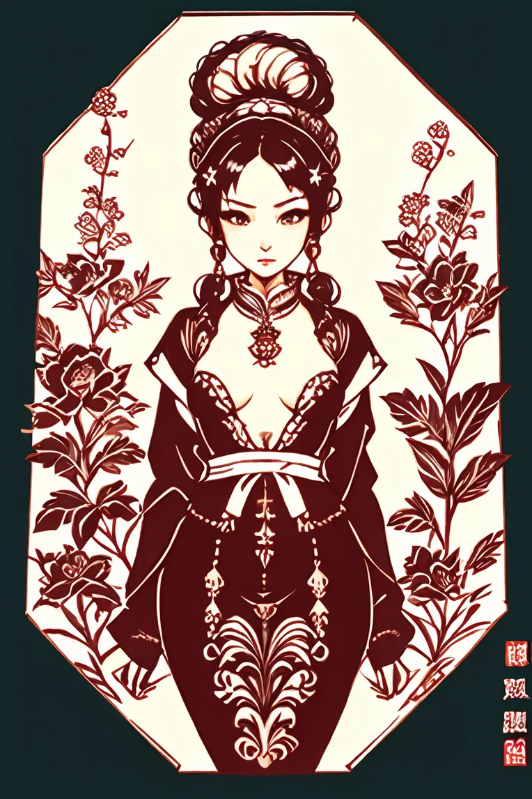 Chinese Style,Traditional Painting Media,Girl,LoRA,SD 1.5
