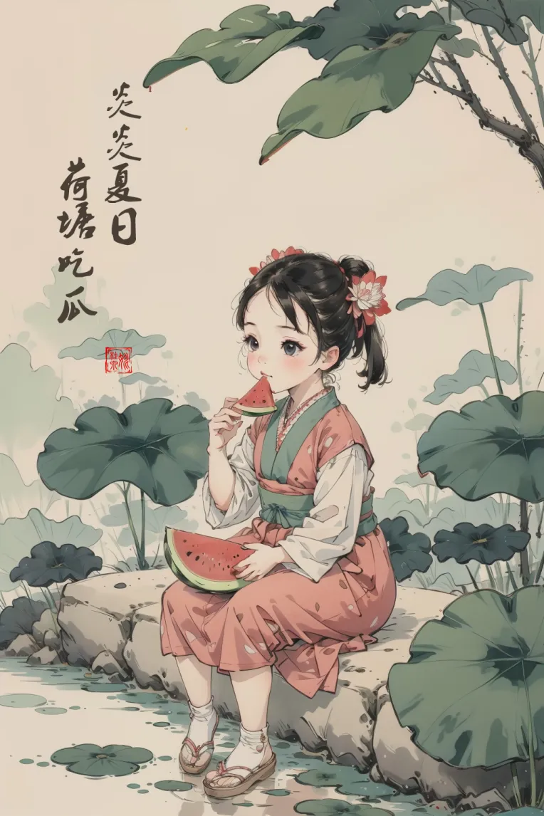 Chinese Style,Traditional Painting Media,Girl,LoRA,SD 1.5