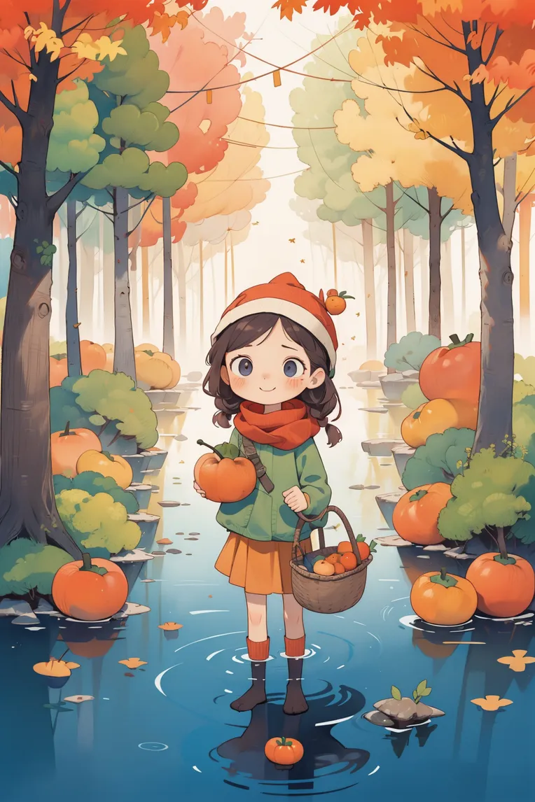 Hand-Drawn,Kids' Illustration,Girl,LoRA,SD 1.5