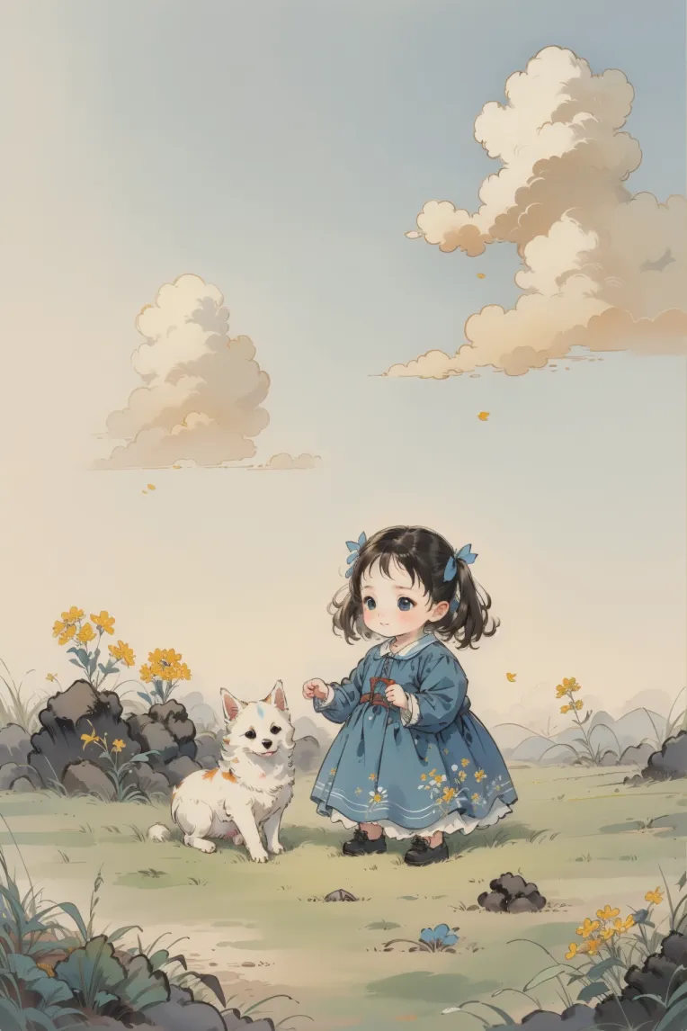 Chinese Style,Traditional Painting Media,Girl,LoRA,SD 1.5