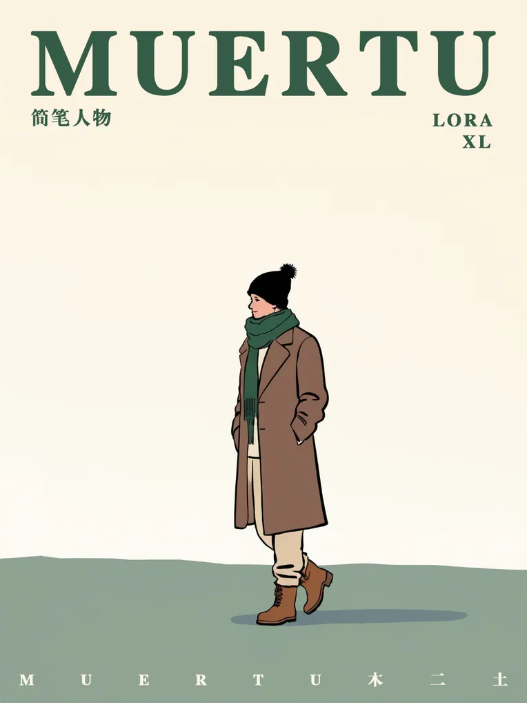 Flat,Flat Illustration,Girl,LoRA,SDXL