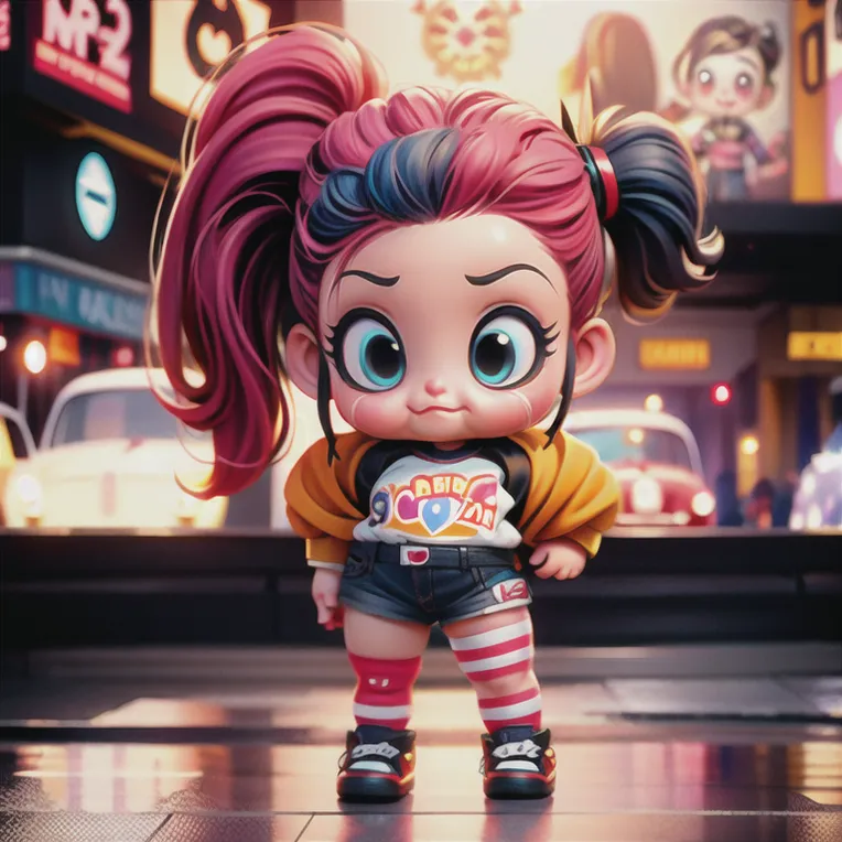 Cartoon style,Digital Painting Media,Girl,LoRA,SD 1.5