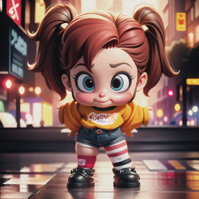 Cartoon style,Digital Painting Media,Girl,LoRA,SD 1.5