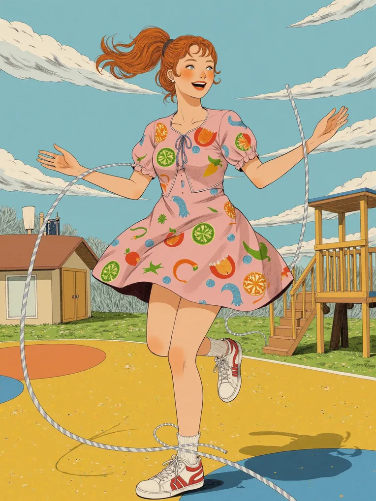 Flat Illustration,Girl,Style Boost,LoRA,FLUX.1