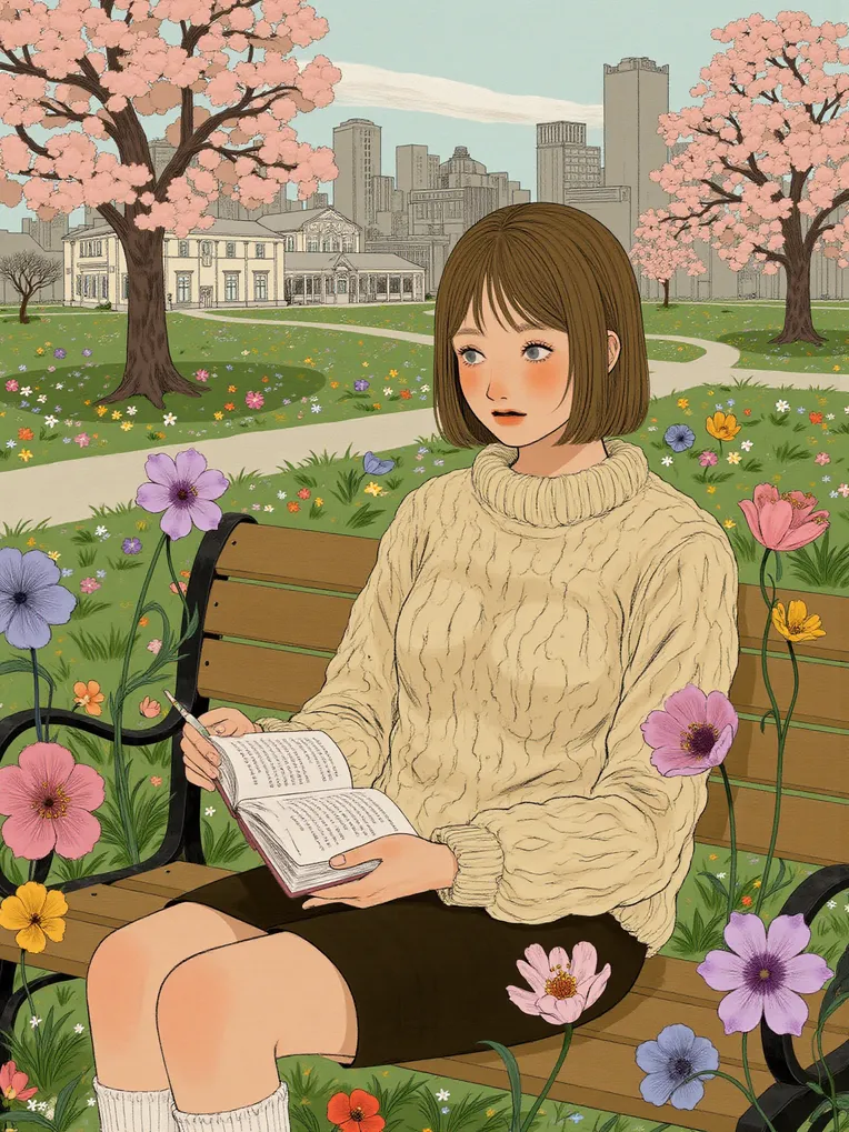 Flat Illustration,Girl,Style Boost,LoRA,FLUX.1