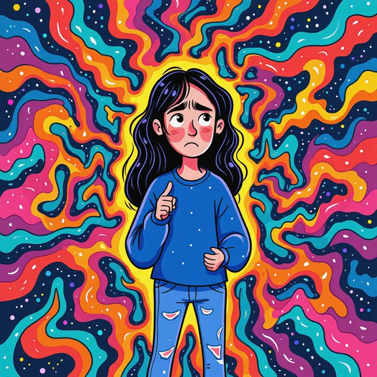 Flat Illustration,Girl,Object Enhance,LoRA,FLUX.1