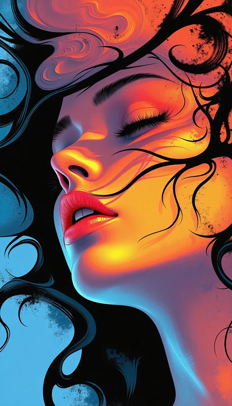 Flat Illustration,Girl,Object Enhance,LoRA,FLUX.1