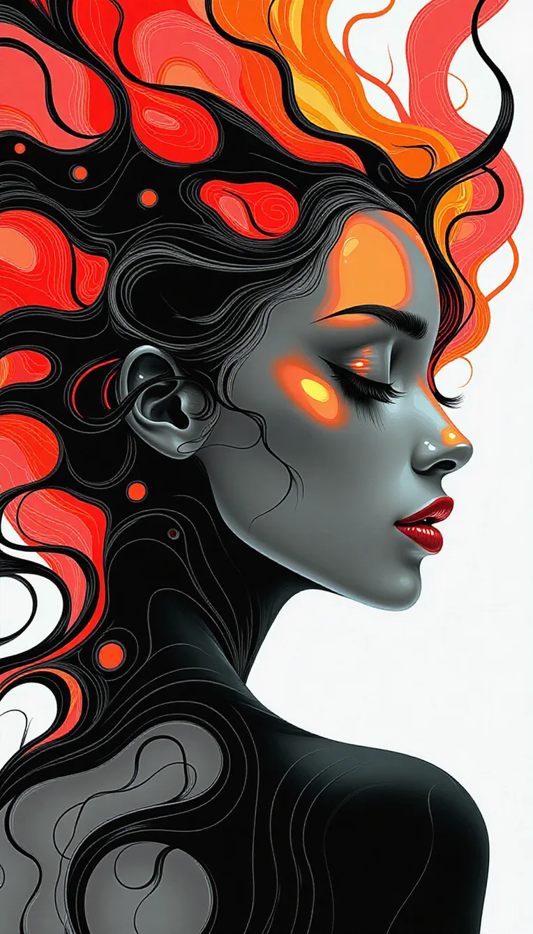 Flat Illustration,Girl,Object Enhance,LoRA,FLUX.1